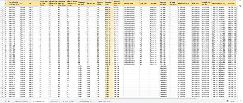 quản lý phòng khám bằng excel